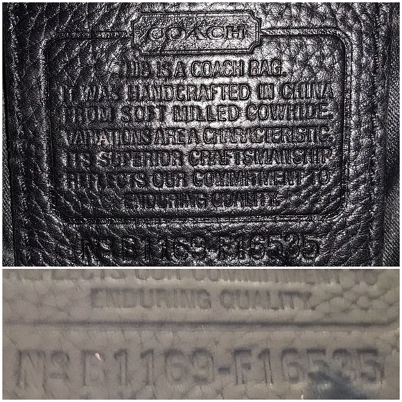 Coach Penelope Black Pebbled Leather  Shoulder Bag & Checkbook Cover - GUC - Picture 3 of 13